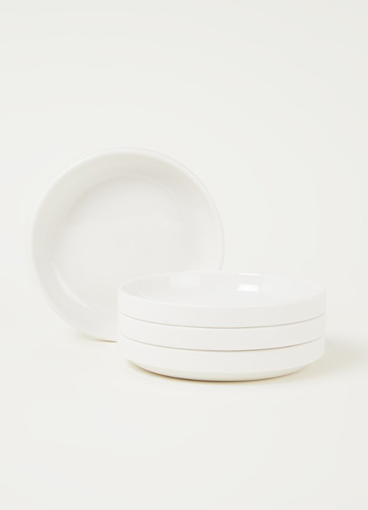 Serax Passe-Partout gebaksbordje 14 cm set van 4 - voorkant 3 wit