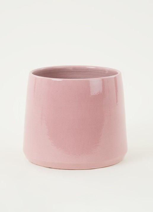Serax Pot Cone bloempot van keramiek voor binnen Ø28 cm - voorkant 2 roze