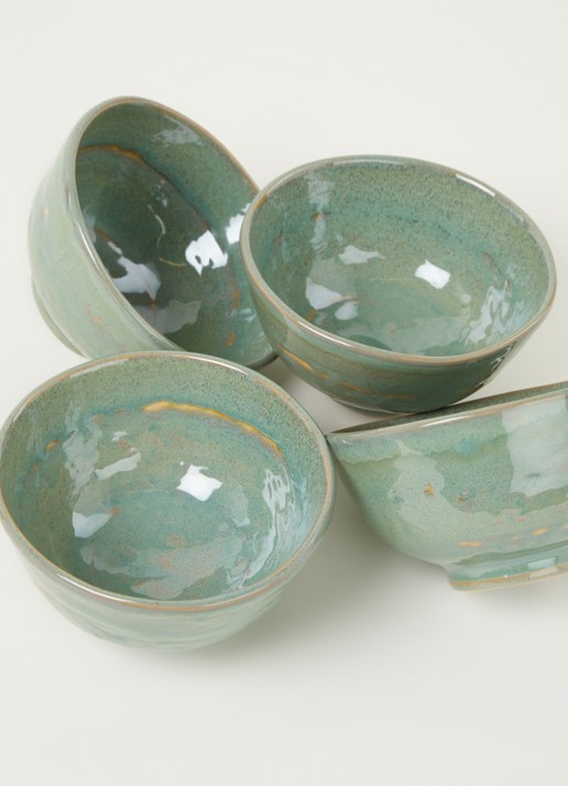 Serax Pure kom 14,5 cm set van 4 - detail 3 zeegroen