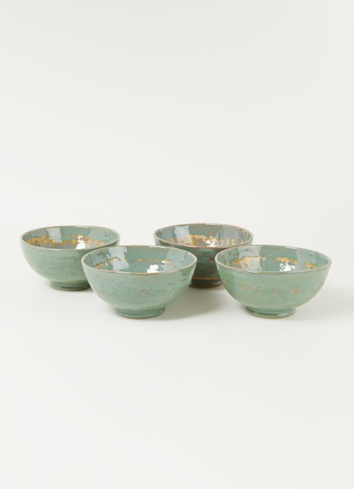 Serax Pure kom 16 cm set van 4 - voorkant 3 zeegroen