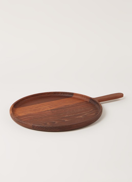 Serax Pure Pan L dienblad van hout 35 cm - voorkant 2 donkerbruin
