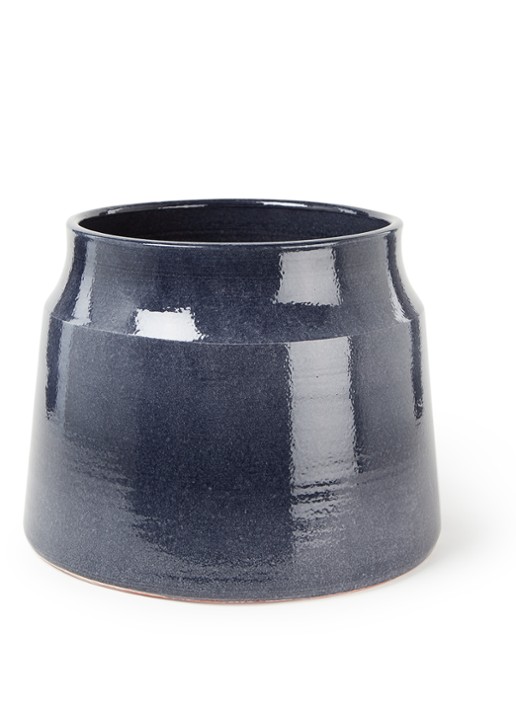 Serax Sierpot L van aardewerk voor binnen Ø36 cm - voorkant 2 donkerblauw