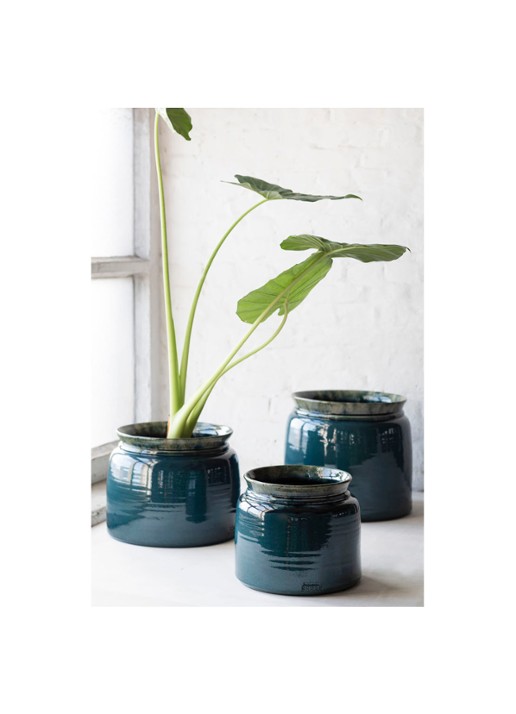 Serax Sierpot M van keramiek voor binnen Ø23 cm - voorkant 3 blauw