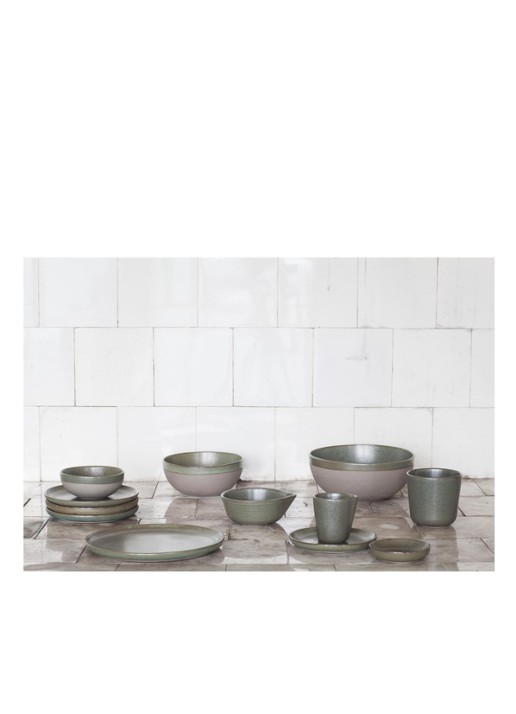 Serax Surface dinerbord 27 cm - detail legergroen