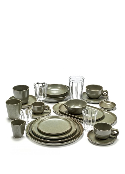 Serax Surface dinerbord 27 cm - voorkant 3 legergroen