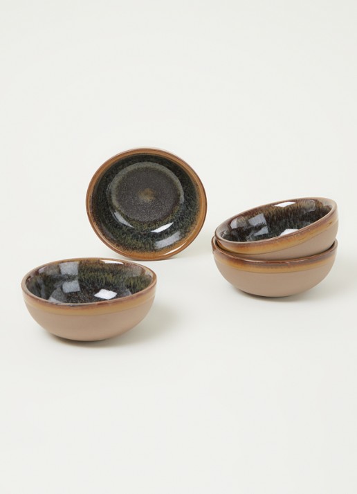 Serax Surface kom 11 cm set van 4 - voorkant 3 bruin