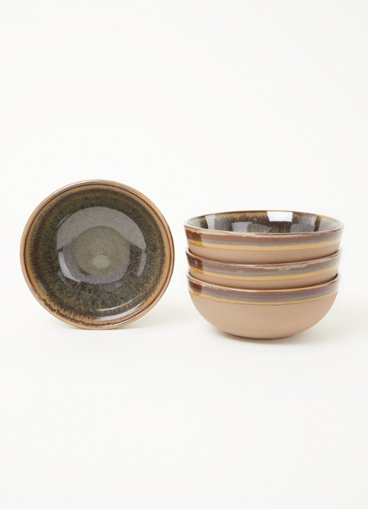 Serax Surface kom 13 cm set van 4 - voorkant 3 bruin