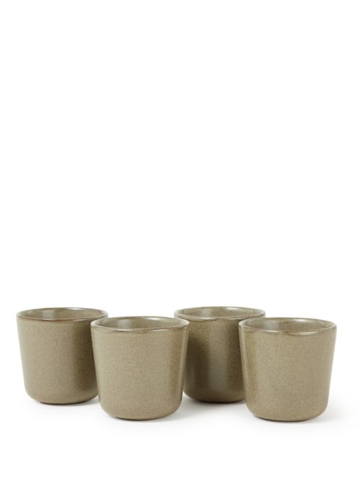 Serax Surface mok 30 cl set van 4 - voorkant groen