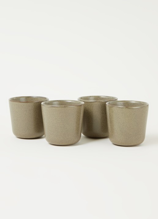 Serax Surface mok 30 cl set van 4 - voorkant 2 groen