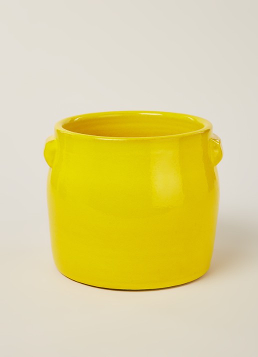 Serax Tabor S bloempot voor binnen Ø22 cm - voorkant 3 geel