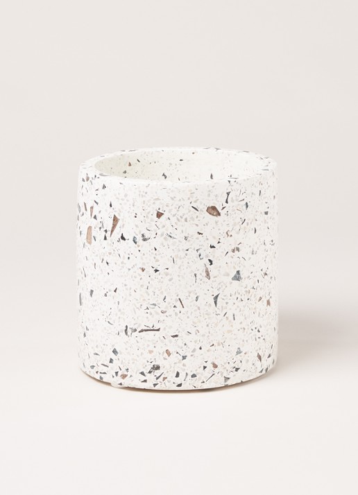 Serax Terrazzo bloempot van aardewerk voor binnen Ø18 cm - voorkant 2 wit