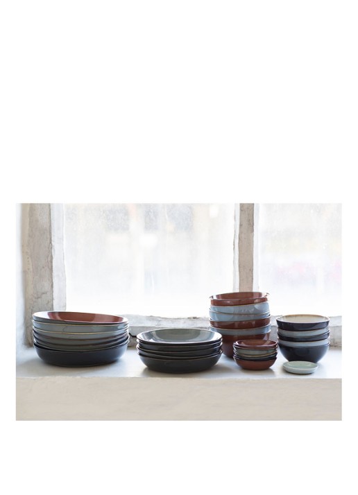 Serax Terres de Rêves schaal 21 cm - voorkant 2 blauwgrijs