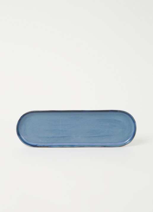 Serax Terres de Rêves serveerschaal 28 cm  - voorkant 3 blauwgrijs