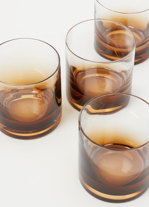 Serax Zuma whiskyglas 30 cl set van 4 - voorkant 2 bruin