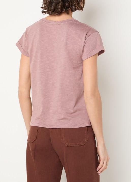 Sessùn Albano T-shirt met ronde hals - achterkant 4 oudroze
