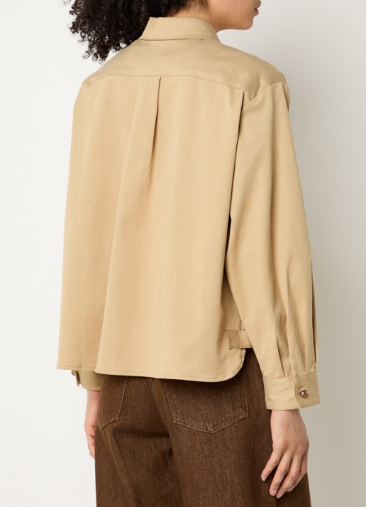Sessùn Anderson overshirt met borstzakken - achterkant camel