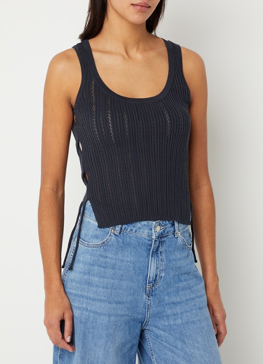 Sessùn Ayrson tanktop met opengewerkt dessin