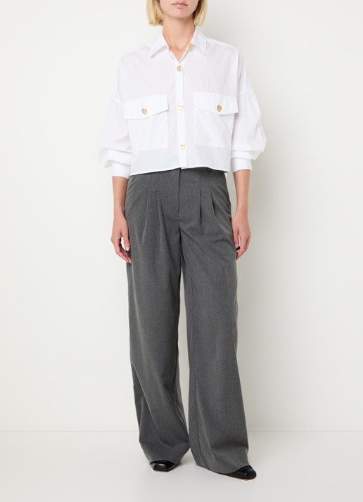 Sessùn Balanca blouse met kraag - voorkant 4 wit