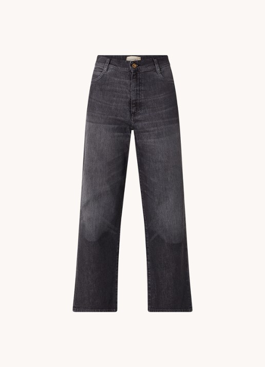 Sessùn Bay Cruise high waist cropped straight leg jeans met gekleurde wassing - voorkant 4 donkergrijs