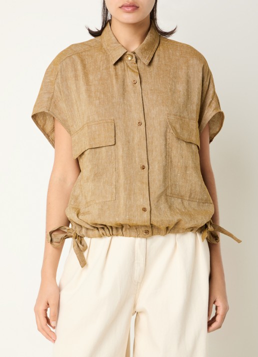 Sessùn Cazaless blouse in linnenblend