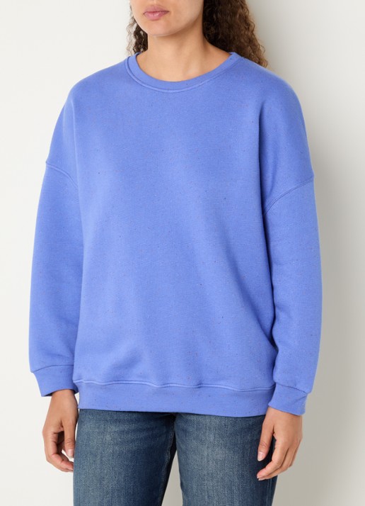 Sessùn Chebbi oversized sweater in linnenblend met gemêleerd dessin