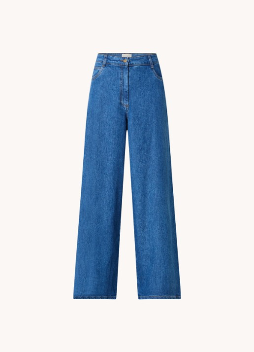 Sessùn Dalt high waist wide leg jeans  - voorkant 3 indigo