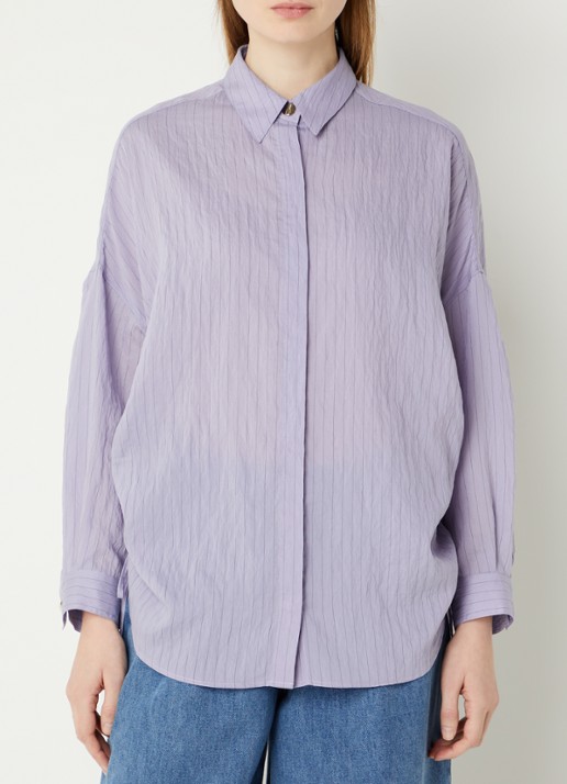 Sessùn Danie blouse met streepprint en gestrikt detail