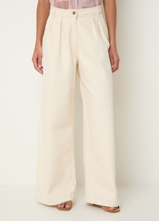 Sessùn Diegui high waist wide fit palazzo broek van denim