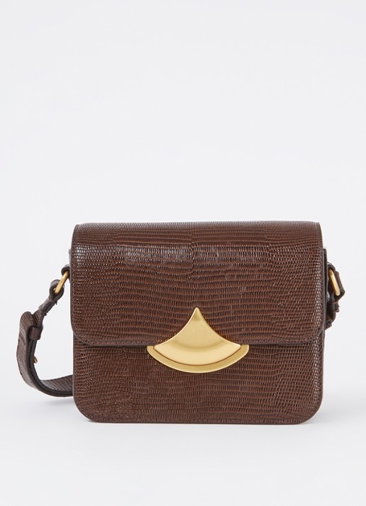Sessùn Diviluz mimo crossbodytas van leer met crocostructuur