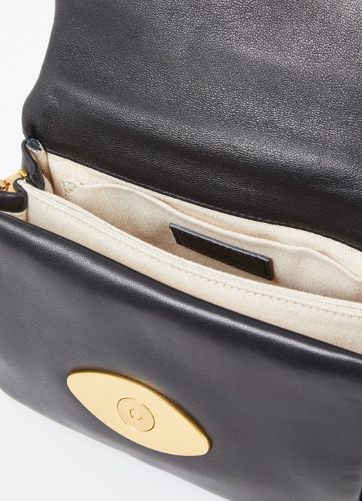Sessùn Diviluz Puffy crossbodytas van lamsleer - detail 3 zwart