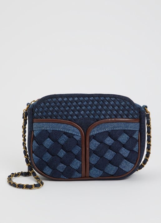 Sessùn Divine Braided crossbodytas met details van lamsleer