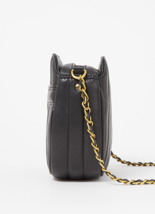 Sessùn Divine crossbodytas van lamsleer - detail 4 zwart