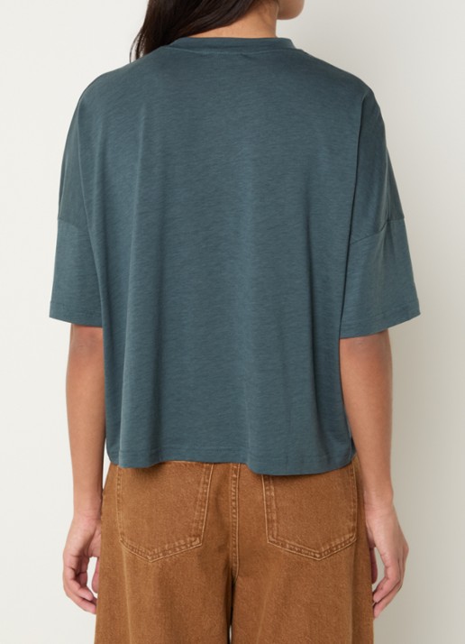 Sessùn Dorel T-shirt met ronde hals - achterkant 3 groen