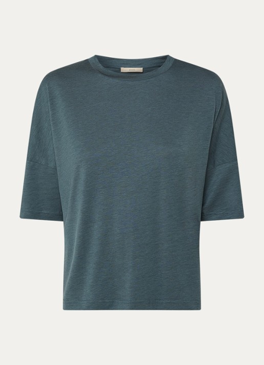 Sessùn Dorel T-shirt met ronde hals - voorkant groen
