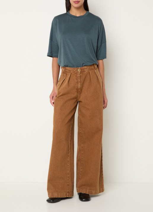 Sessùn Dorel T-shirt met ronde hals - voorkant 2 groen