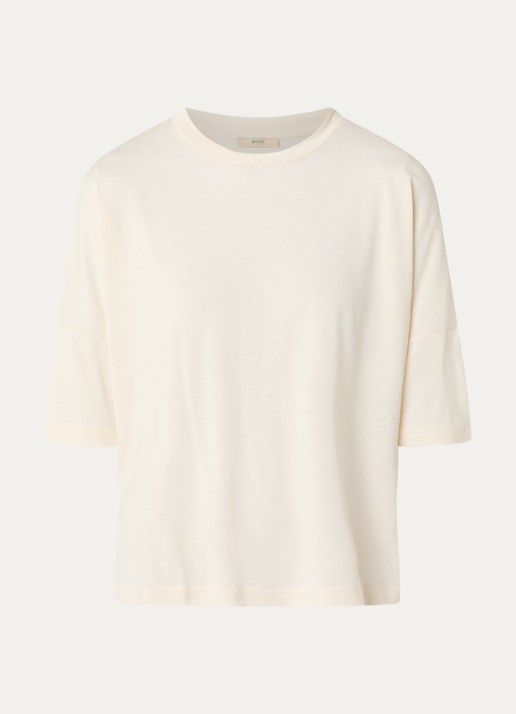 Sessùn Dorel T-shirt met ronde hals - voorkant 3 creme