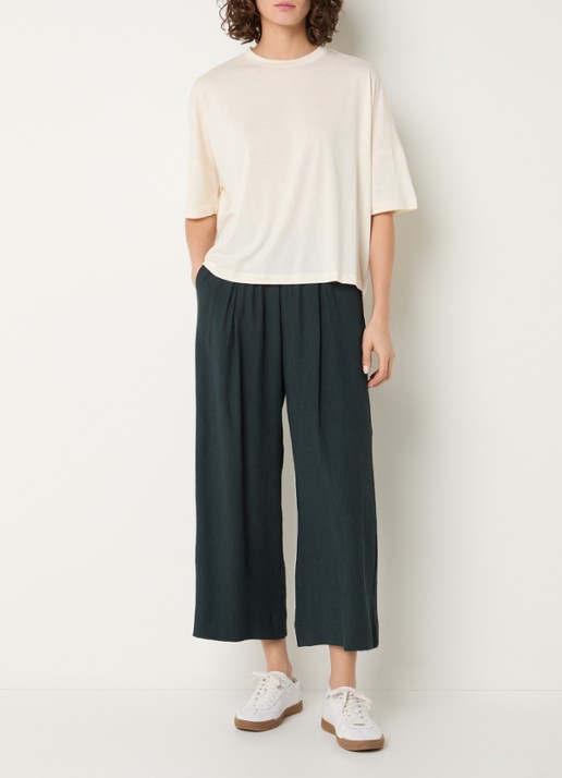 Sessùn Dorel T-shirt met ronde hals - voorkant 4 creme