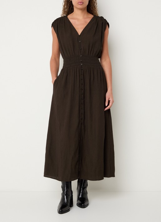 Sessùn Galiane midi blousejurk met structuur