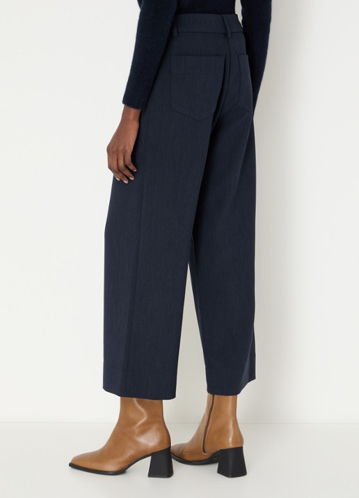 Sessùn Hudkin high waist loose fit pantalon met steekzakken - achterkant indigo