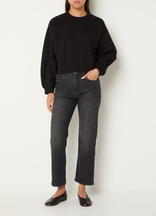 Sessùn Inea sweater met ronde hals - voorkant 2 zwart
