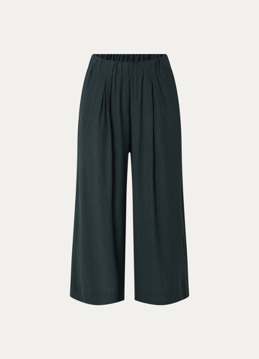 Sessùn Isla Minima culottes van crêpe  - voorkant petrol