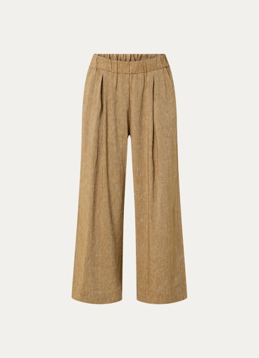 Sessùn Isla Minima culottes van crêpe  - voorkant 3 beige
