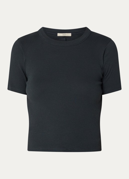 Sessùn Jahara T-shirt met rug decolloté - voorkant antraciet