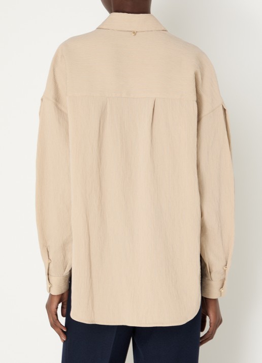 Sessùn Liza blouse met streepprint - achterkant beige