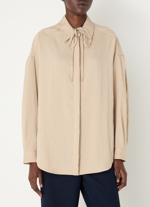 Sessùn Liza blouse met streepprint - detail 4 beige