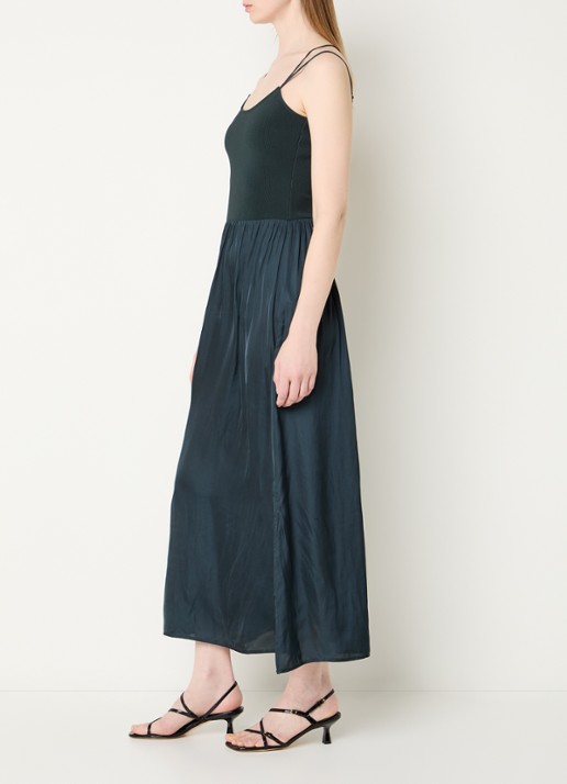 Sessùn Mambo midi jurk met cut-out detail - achterkant petrol