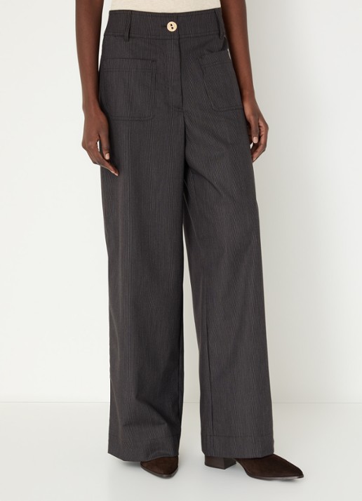 Sessùn Manhatti high waist wide fit broek met steekzakken