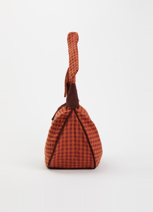 Sessùn Minilango crossbodytas met suède details  - detail 4 oranjebruin