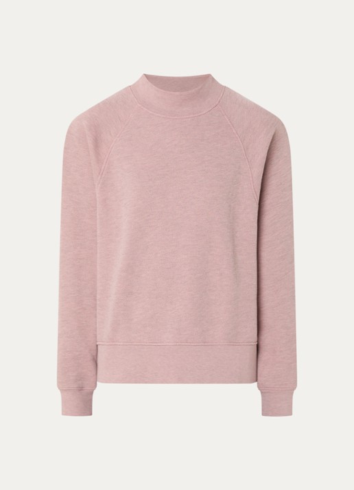 Sessùn Oliveira sweater met opstaande kraag - voorkant roze
