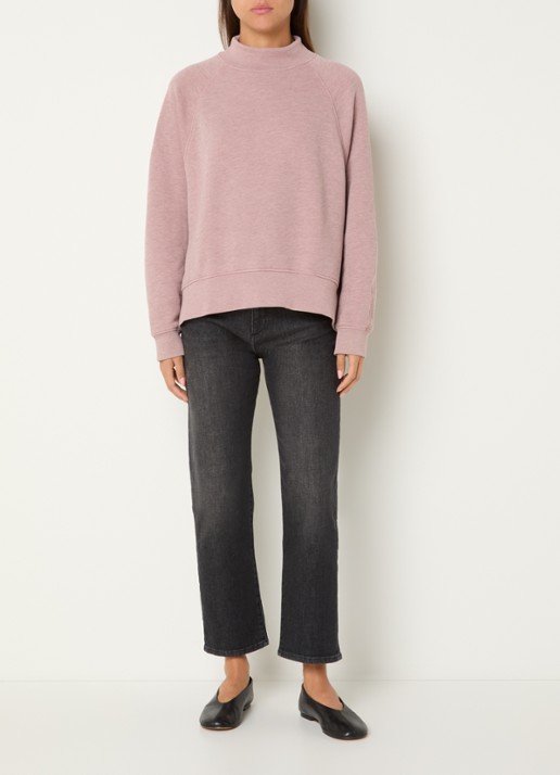 Sessùn Oliveira sweater met opstaande kraag - voorkant 2 roze